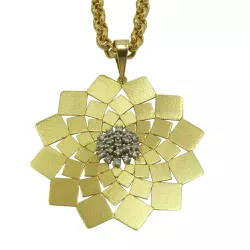 Pingente em Ouro 18k Mandala Grande com Brilhantes - JPGR001026-5 - RDJ Joias