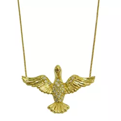 Colar em Ouro Maciço D. Espirito Santo com 26 Brilhantes - JRD0651004-0 - RDJ Joias