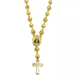 Terço em Ouro 18k de Nossa Sra. Aparecida com Safira 16.8g - JT0804216-8 - RDJ Joias