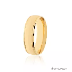 Alianças em Ouro 18K Abauladas com Frisos 12.8g 6.0mm - 7503082000 - RDJ Joias