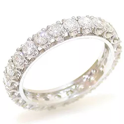 Aliança de Ouro Branco 18K com Diamantes de 9 pontos - 0101091234 - RDJ Joias