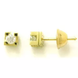 Brincos em Ouro 18K com 2 Brilhantes de 10 Pts. BRUNER - 0217482020 - RDJ Joias