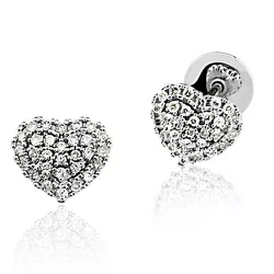 Brincos em Ouro Branco 18k com Brilhantes BRUNER - 0230991026 - RDJ Joias