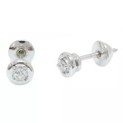 Brinco Solitário de Ouro Branco com Brilhantes de 5 pontos cada - 0235151010 - RDJ Joias