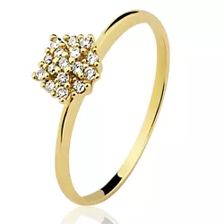Anel de Ouro 18K com Brilhantes Chuveiro - 0300372013 - RDJ Joias