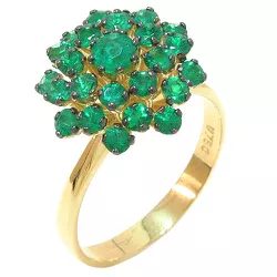Anel Chuveiro em Ouro 18K com Esmeraldas - 0300502501 - RDJ Joias