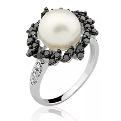 Anel Feminino de Ouro Branco com Pérola - 1430791717 - RDJ Joias