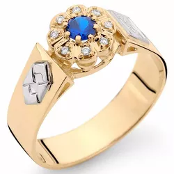 Anel de Formatura em Ouro 18K 8 Brilhantes 5..0g 7.0mm - 1600034898 - RDJ Joias