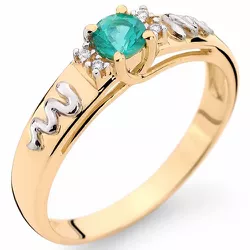 Anel de Formatura de Medicina em Ouro 18k com Brilhantes e Pedra Natural - 1600444898 - RDJ Joias