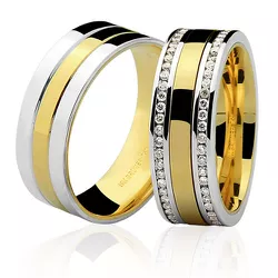 Alianças de Bodas de Prata em Ouro 18K Anatômicas - 7501444000 - RDJ Joias