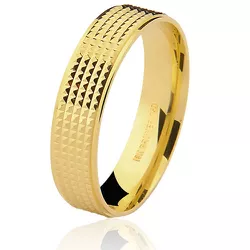 Alianças de Casamento Retangular em Ouro 18K 5.0x1.2mm - 7502412000 - RDJ Joias