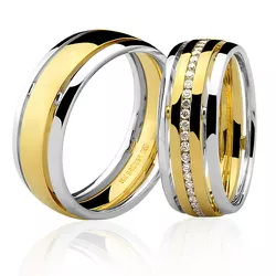 Alianças em Ouro 18K Bodas Prata Diamantes 13.8g 7mm - 7602454036 - RDJ Joias