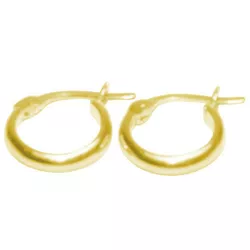 Argola em Ouro 18k com Trava 1.7g 10.0x1.5mm - J01800627 - RDJ Joias