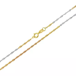 Corrente de Ouro Singapura Três Cores com 40, 45 e 50cm - JSM04800611-1 - RDJ Joias