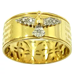 Anel em Ouro com Oração do Espírito Santo - J12800354 - RDJ Joias