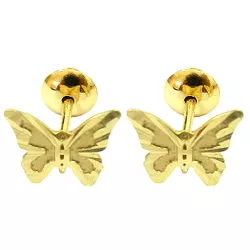 Brincos em Ouro 18k Borboleta Baby 0.5g 7.0mm - J00200260 - RDJ Joias