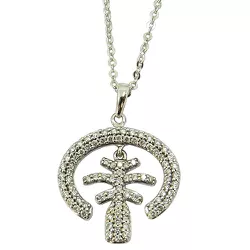 Gargantilha de Ouro Branco com Brilhantes - JRD06401035 - RDJ Joias