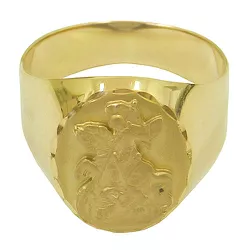 Anel de Ouro 18K São Jorge - J01200358 - RDJ Joias