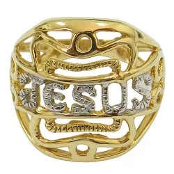 Anel de Ouro 18K Jesus - J06201399 - RDJ Joias