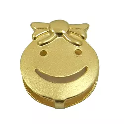 Pingente de Ouro Happy Face Menina 0.6g 11.0mm - J03100379 - RDJ Joias