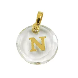 Pingente de Cristal com Letra Ouro 18K - J02100338 - RDJ Joias