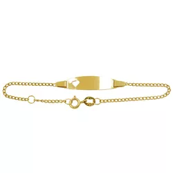 Pulseira de Ouro Infantil com Plaquinha - J06400118 - RDJ Joias