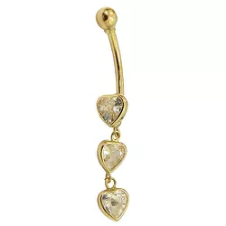 Piercing Feminino de Ouro 18K 3 Corações - J12700499 - RDJ Joias