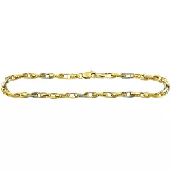 Pulseira em Ouro Branco e Amarelo 18k 3.6g 3.4mm - JP001454-4 - RDJ Joias
