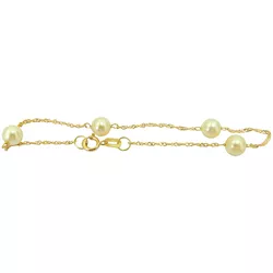 Pulseira infantil Singapura em ouro 18K com Pérolas - J11000213 - RDJ Joias