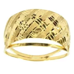 Anel Largo de ouro 18k com Preço Baixo 12.0mm 2,1g - J02700419 - RDJ Joias