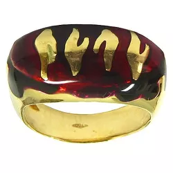 Anel em Ouro 18K Esmaltado - JRD06401048 - RDJ Joias