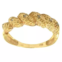 Anel Feminino de Ouro com Brilhantes Preço Baixo - JRD06401063 - RDJ Joias