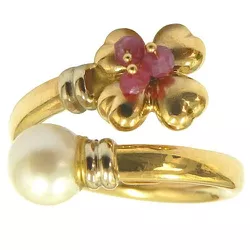 Anel Feminino em Ouro 18K com Pérola - JRD06401067 - RDJ Joias