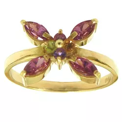 Anel de Ouro 18K com Pedras Brasileiras - JRD06401059 - RDJ Joias