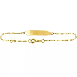 Pulseirinha em ouro com placa para Recém-nascido - J00300006 - RDJ Joias