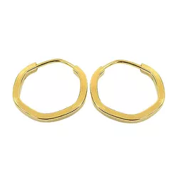 Brinco de Argola em Ouro 18K Hexágono - J01800038 - RDJ Joias