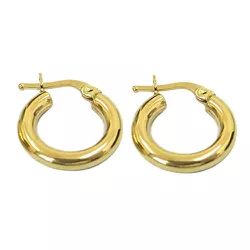 Argola Redonda em Ouro 18K fio roliço 2.0g 15mm - J01800352 - RDJ Joias