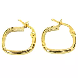 Argolinha Quadrada em Ouro 18K Modelo Meia Cana - J01800385 - RDJ Joias
