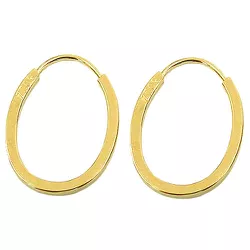 Brinco de Argola Oval em Ouro 18K - J01800618 - RDJ Joias