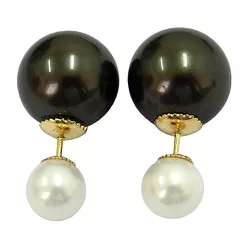 Brinco de Pérolas Assimétricas Ouro 18K - J02000446 - RDJ Joias