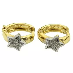 Argola de Estrelinha em Ouro 18K - J03001789 - RDJ Joias
