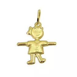Pingente em ouro 18k Menina Menino Mini 15.5mm - J03101045 - RDJ Joias