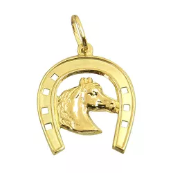 Pingente Cavalo e Ferradura em Ouro 18K - J03100954 - RDJ Joias