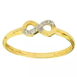 Anel de Falange Infinito em Ouro 18K com Brilhantes - J0501294 - RDJ Joias