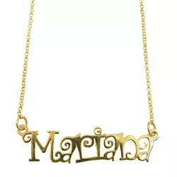 Gargantilha Personalizada com Nome Manuscrito de Ouro 18K - J05400494 - RDJ Joias