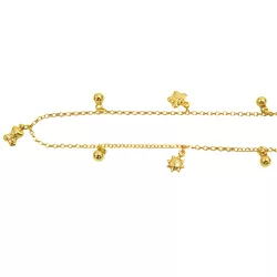 Tornozeleira em Ouro 18K com Berloque - J05800028 - RDJ Joias