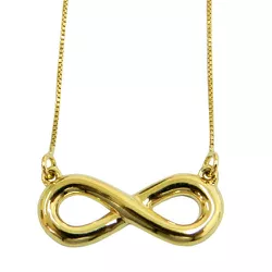 Gargantilha com Símbolo do Infinito em Ouro 18k 750 - J05800224 - RDJ Joias
