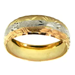 Anel Escrava Egípcio 3 Tons de Ouro 18K - J06100523 - RDJ Joias