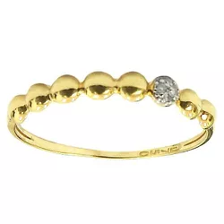 Anel Feminino de Ouro 18K cravejado com 4 Brilhantes - J06103665 - RDJ Joias