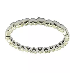 Anel Aparador de Coração em Ouro Branco 18K - J07600902 - RDJ Joias